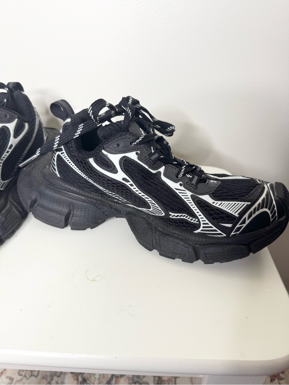 Balenciaga 3XL Sneaker Black/White Size 37 Unisex - Picture 4 of 12